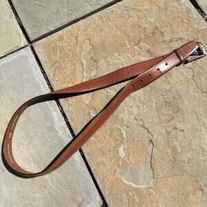 Y2K Light Brown Double Stitched Leather Belt
